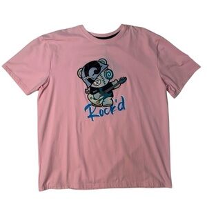 Sz 3XL ROCKED BKYS PINK TEE